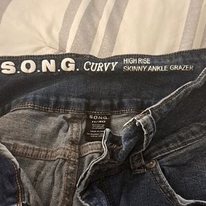 S.O.N.G. Curvy High Rise Skinny Ankle Grazer jeans